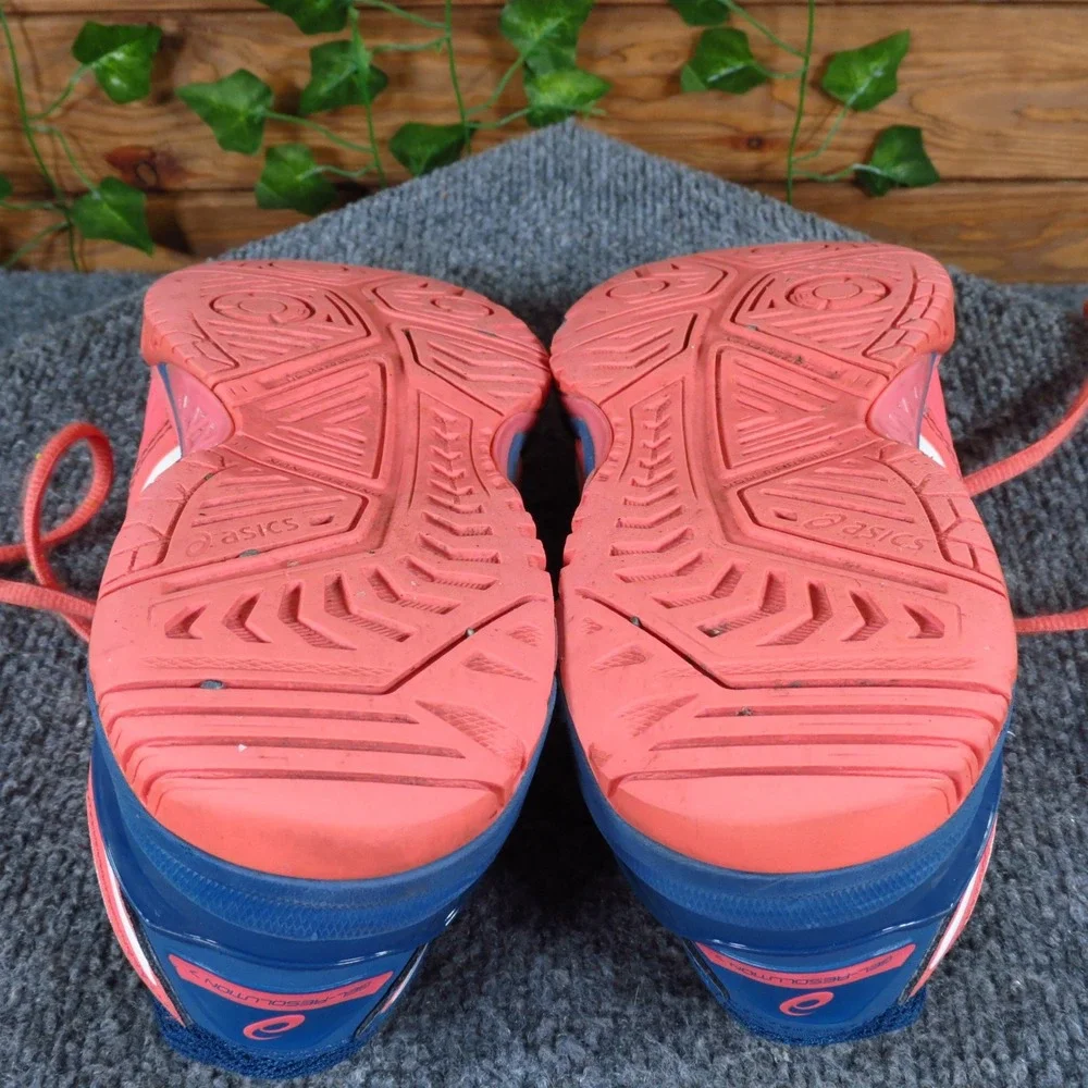 Asics Gel-Resolution 7 Women Tennis Shoe Size 7 Performance Court Pink Blue